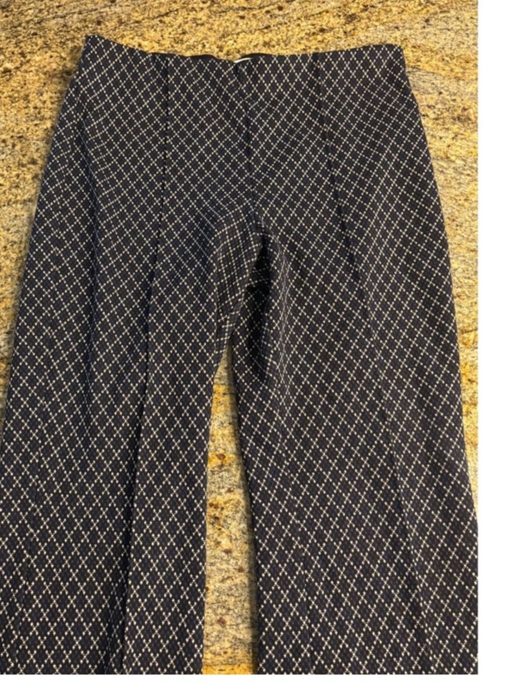 Anthropologie Diamond-Print Kick Flare Pants